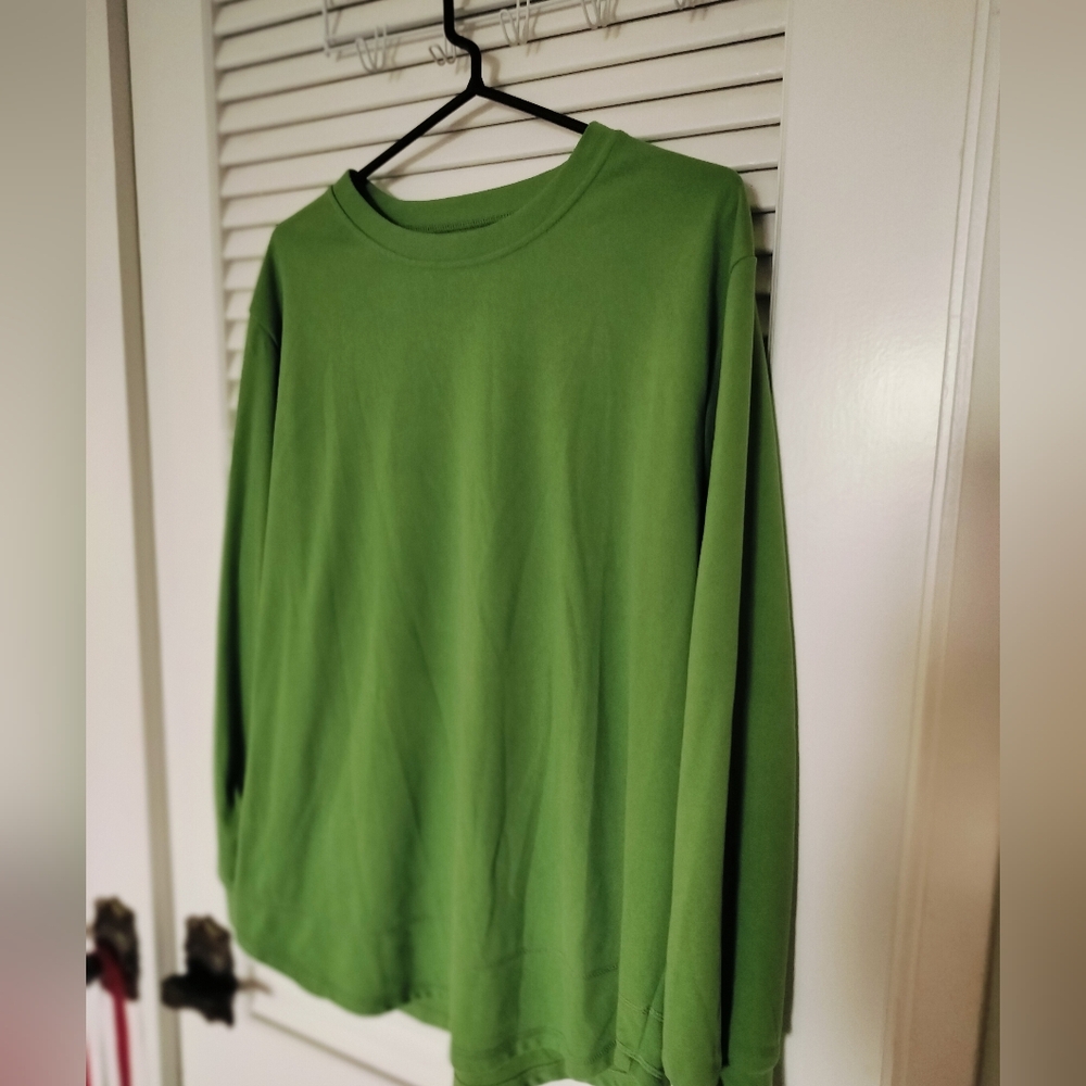 Women's Ultra Soft Green Long Sleeve Pullover Sweatshirt Size 2x